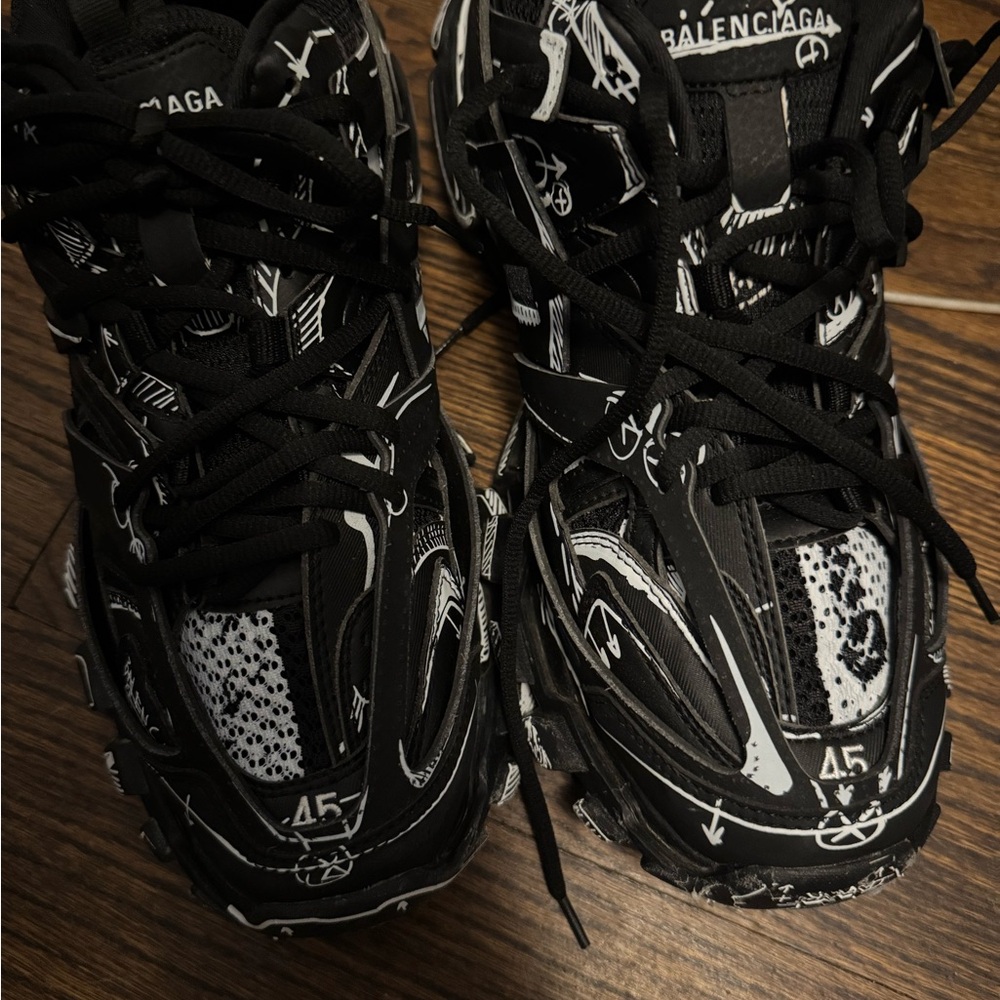 Balenciaga Black and White Sneakers